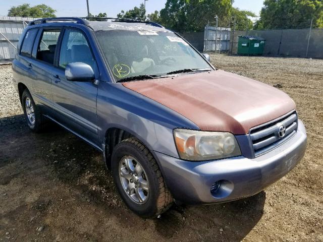 JTEDP21A340038503 - 2004 TOYOTA HIGHLANDER BLUE photo 1