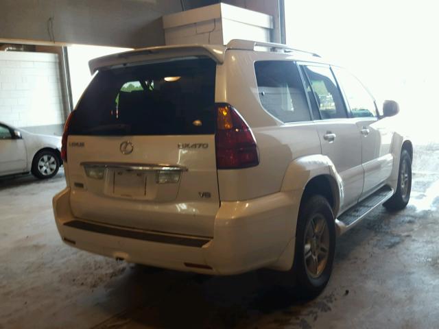 JTJBT20X940033798 - 2004 LEXUS GX 470 WHITE photo 4