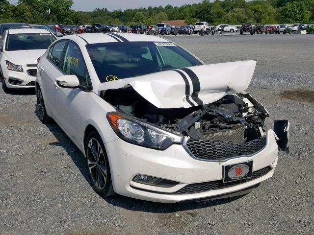 KNAFX4A88F5263167 - 2015 KIA FORTE EX WHITE photo 1