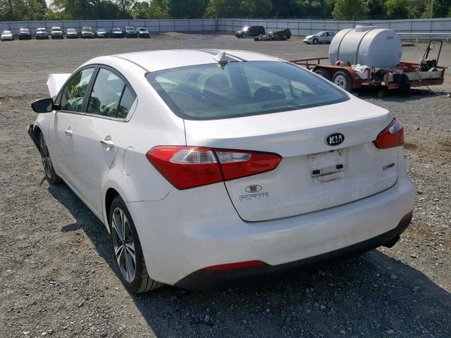 KNAFX4A88F5263167 - 2015 KIA FORTE EX WHITE photo 3