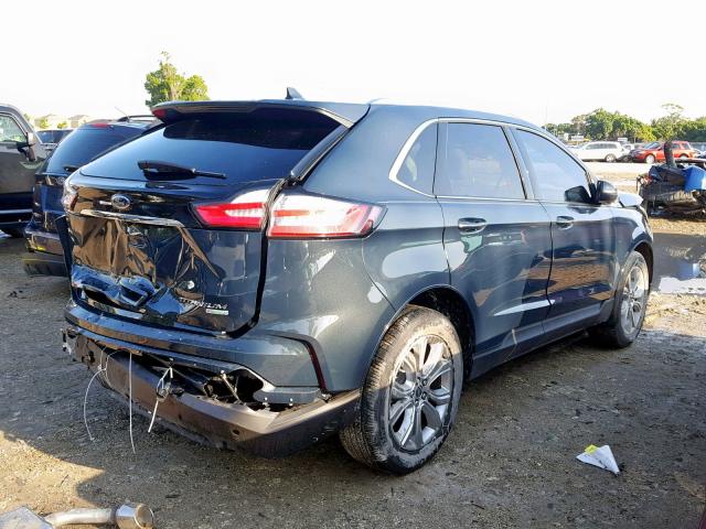 2FMPK3K91KBB73965 - 2019 FORD EDGE TITAN BLUE photo 4