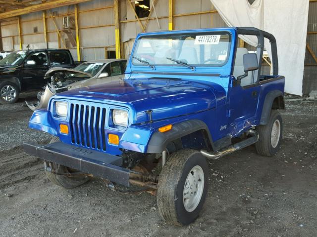 1J4FY19P0SP256474 - 1995 JEEP WRANGLER / BLUE photo 2