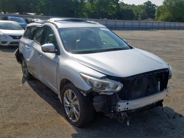 5N1AL0MN3DC327705 - 2013 INFINITI JX35 SILVER photo 1