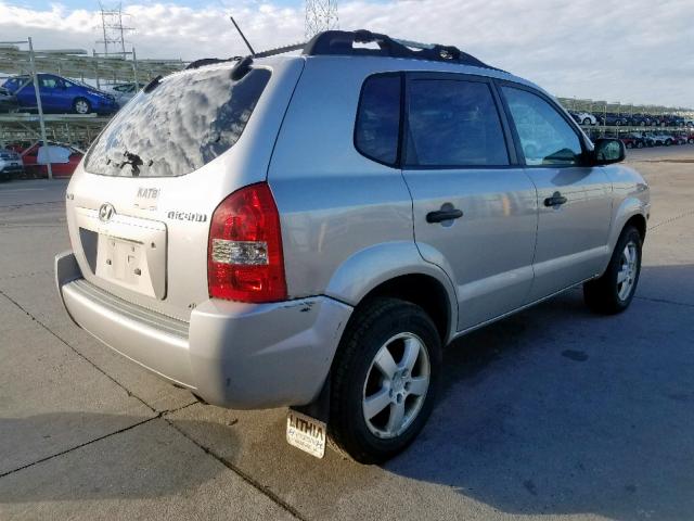 KM8JM72B65U221257 - 2005 HYUNDAI TUCSON GL SILVER photo 4