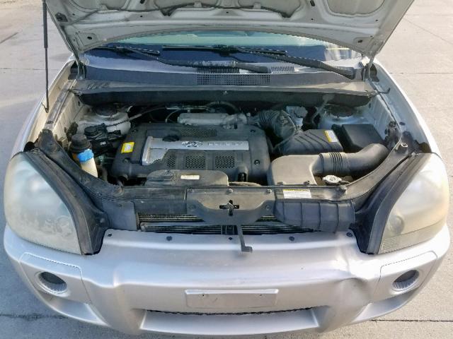 KM8JM72B65U221257 - 2005 HYUNDAI TUCSON GL SILVER photo 7