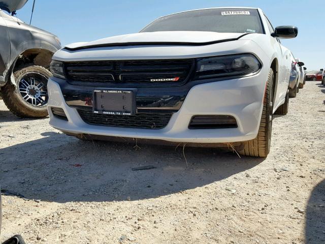 2C3CDXBG6KH615434 - 2019 DODGE CHARGER SX WHITE photo 9