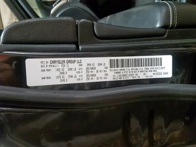 1C4RJFBG6EC122529 - 2014 JEEP GRAND CHER BLACK photo 10