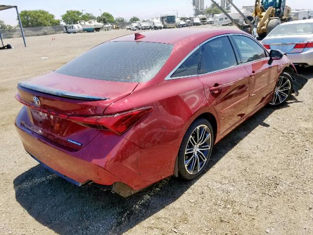 4T1BZ1FB1KU026174 - 2019 TOYOTA AVALON XLE BURGUNDY photo 4