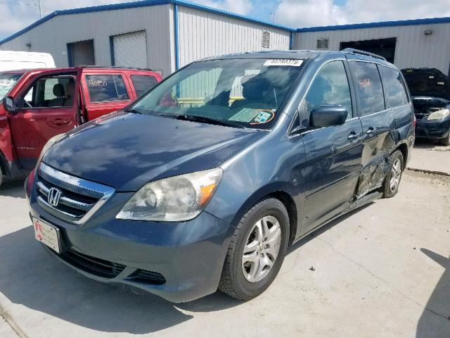 5FNRL38665B424347 - 2005 HONDA ODYSSEY EX GREEN photo 2