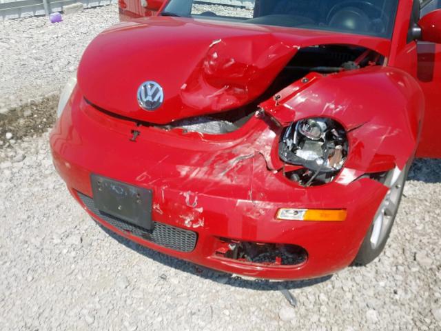 3VWRW3AG3AM017941 - 2010 VOLKSWAGEN NEW BEETLE წითელი ფოტო 9