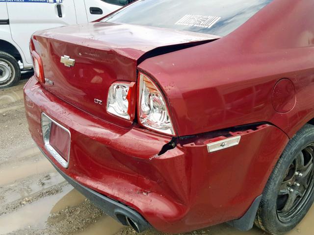 1G1ZK57768F172262 - 2008 CHEVROLET MALIBU LTZ მუქწითელი ფოტო 9