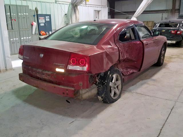 2B3KA33V99H585539 - 2009 DODGE CHARGER SX MAROON photo 4