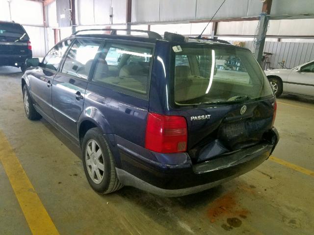 WVWND23B3YE244775 - 2000 VOLKSWAGEN PASSAT GLS BLUE photo 3