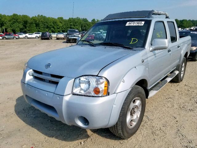 1N6ED27T21C324330 - 2001 NISSAN FRONTIER C GRAY photo 2