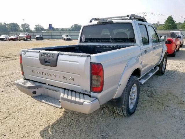 1N6ED27T21C324330 - 2001 NISSAN FRONTIER C GRAY photo 4