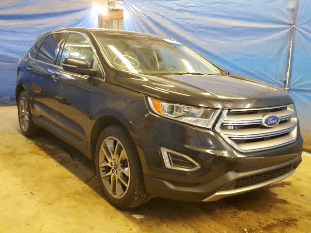 2FMTK4K86FBB53583 - 2015 FORD EDGE TITAN BLACK photo 1