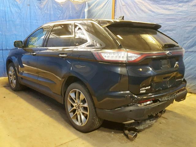 2FMTK4K86FBB53583 - 2015 FORD EDGE TITAN BLACK photo 3