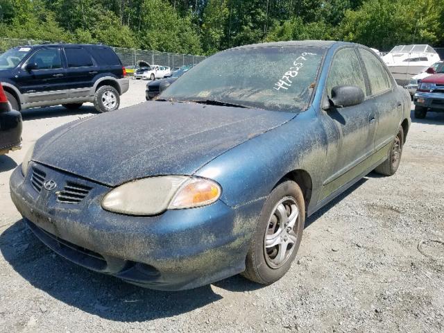 KMHJF25F3XU821426 - 1999 HYUNDAI ELANTRA BA BLUE photo 2