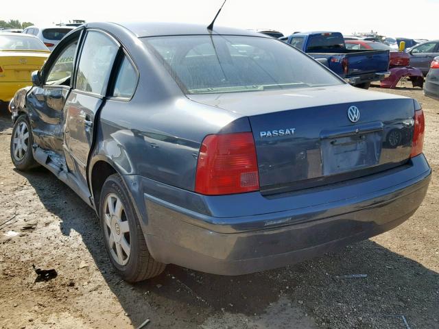 WVWMA23B7YP292966 - 2000 VOLKSWAGEN PASSAT GLS GRAY photo 3