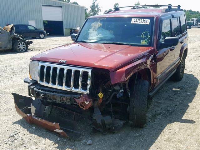 1J8HG48K58C230471 - 2008 JEEP COMMANDER MAROON photo 2