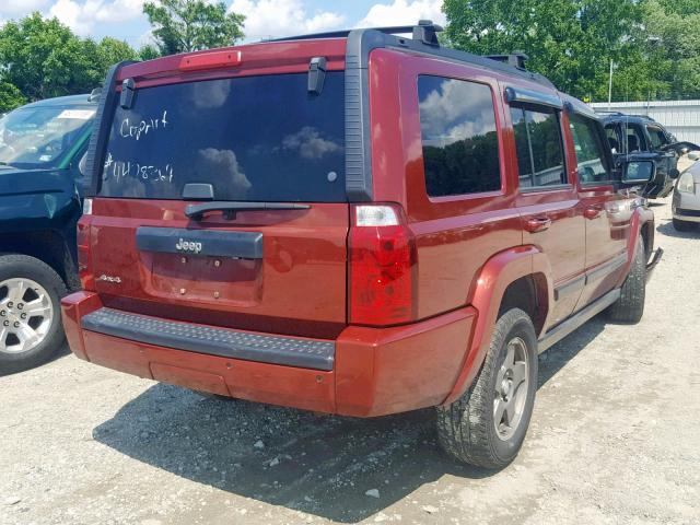 1J8HG48K58C230471 - 2008 JEEP COMMANDER MAROON photo 4
