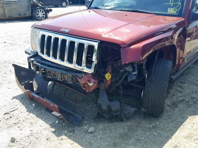 1J8HG48K58C230471 - 2008 JEEP COMMANDER MAROON photo 9