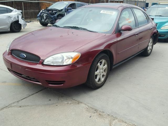 1FAFP56U06A237996 - 2006 FORD TAURUS SEL BURGUNDY photo 2