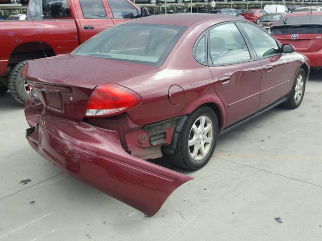 1FAFP56U06A237996 - 2006 FORD TAURUS SEL BURGUNDY photo 4