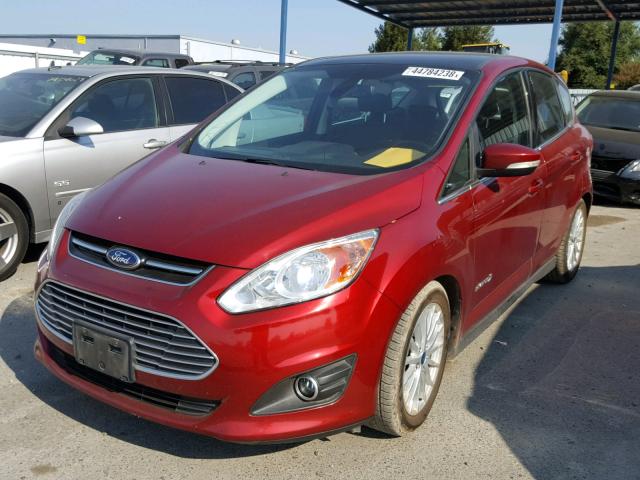 1FADP5BU2DL531124 - 2013 FORD C-MAX SEL BURGUNDY photo 2