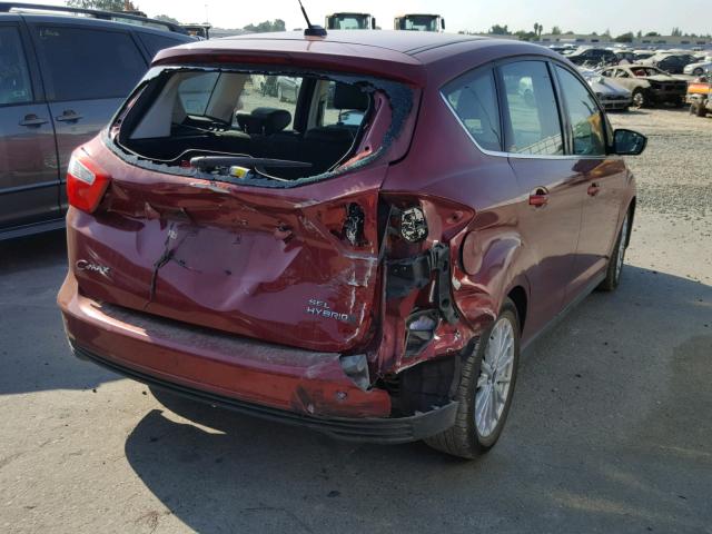 1FADP5BU2DL531124 - 2013 FORD C-MAX SEL BURGUNDY photo 4