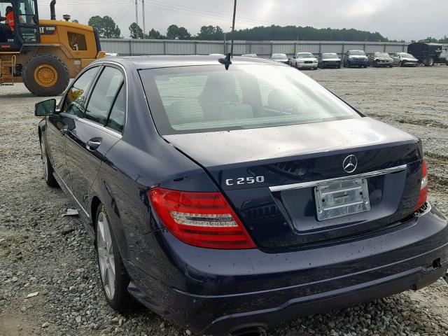 WDDGF4HB3ER317399 - 2014 MERCEDES-BENZ C 250 BLUE photo 3