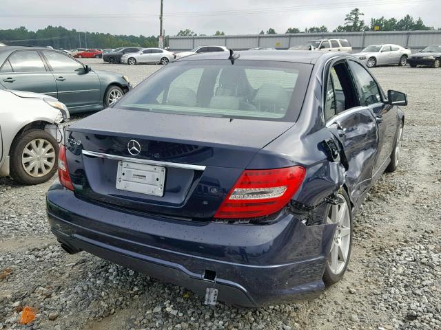 WDDGF4HB3ER317399 - 2014 MERCEDES-BENZ C 250 BLUE photo 4