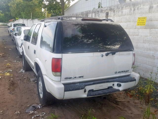 1GNDT13W51K248739 - 2001 CHEVROLET BLAZER WHITE photo 3