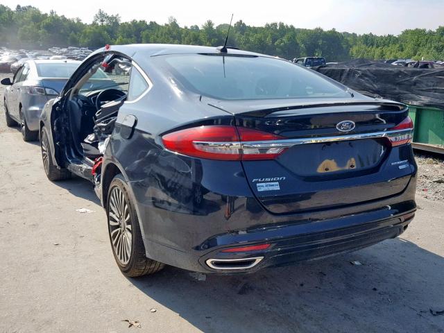 3FA6P0D93JR134295 - 2018 FORD FUSION TIT BLACK photo 3