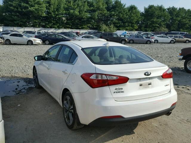 KNAFX4A82E5173902 - 2014 KIA FORTE EX WHITE photo 3