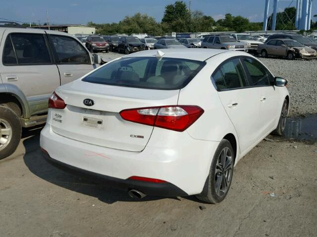 KNAFX4A82E5173902 - 2014 KIA FORTE EX WHITE photo 4