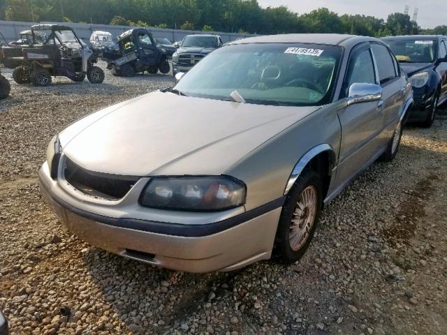 2G1WF55K829385325 - 2002 CHEVROLET IMPALA TAN photo 2