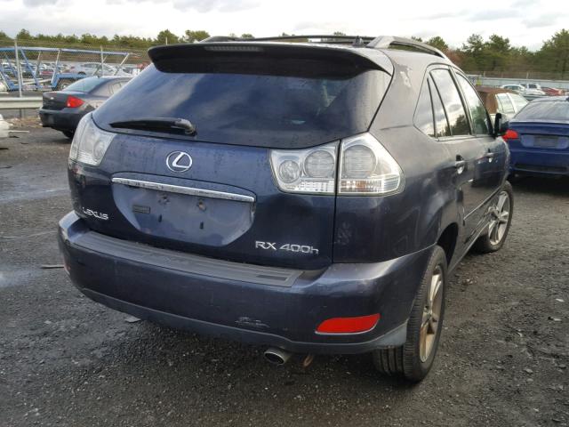 JTJHW31UX62006970 - 2006 LEXUS RX 400 BLUE photo 4