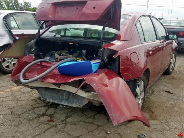 1G8AL55FX6Z120716 - 2006 SATURN ION LEVEL BURGUNDY photo 4