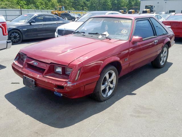 1FABP28M1FF100112 - 1985 FORD MUSTANG LX RED photo 2