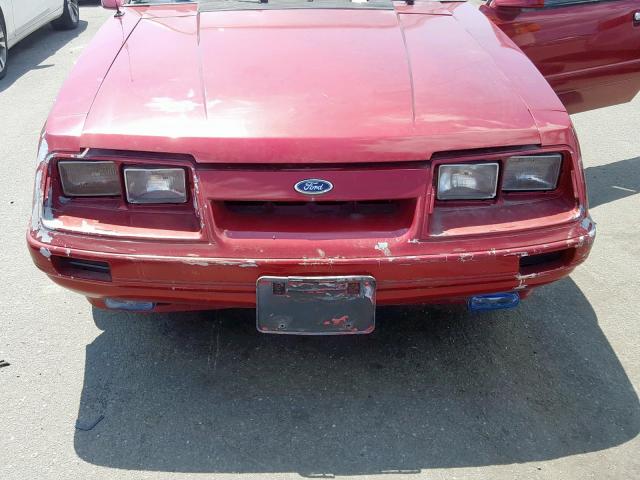 1FABP28M1FF100112 - 1985 FORD MUSTANG LX RED photo 7
