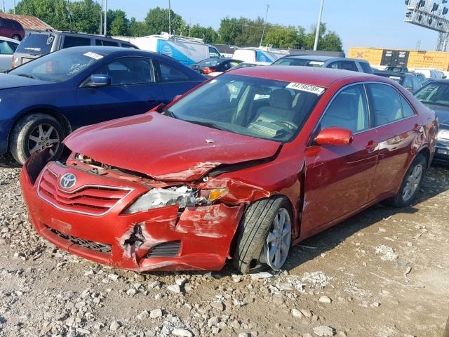 4T4BF3EK4BR091225 - 2011 TOYOTA CAMRY BASE RED photo 2