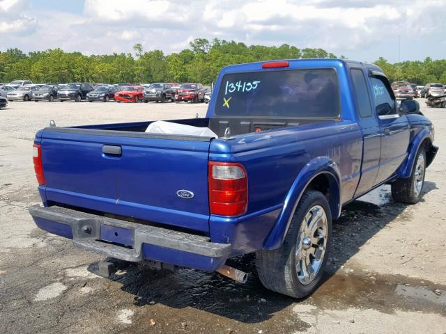 1FTYR14V73PB34469 - 2003 FORD RANGER SUP BLUE photo 4