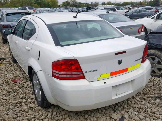 1B3LC46B69N538868 - 2009 DODGE AVENGER SE WHITE photo 3