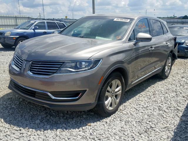 2LMPJ6JR5HBL16841 - 2017 LINCOLN MKX PREMIE GRAY photo 2