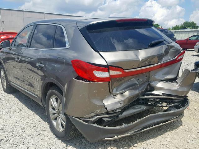 2LMPJ6JR5HBL16841 - 2017 LINCOLN MKX PREMIE GRAY photo 3