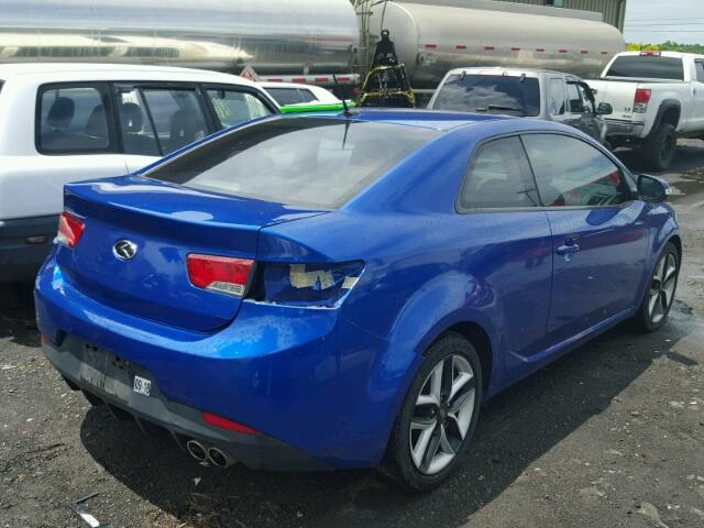 KNAFW6A33A5129436 - 2010 KIA FORTE SX BLUE photo 4