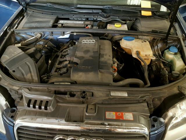 WAUKF98E57A231263 - 2007 AUDI A4 2.0T AV BLUE photo 7