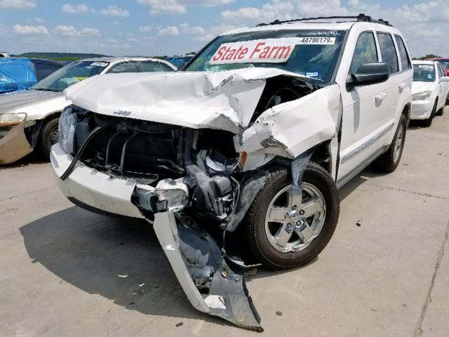 1J8HS58P17C660075 - 2007 JEEP GRAND CHER WHITE photo 2