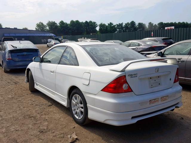 1HGEM21225L808573 - 2005 HONDA CIVIC DX WHITE photo 3